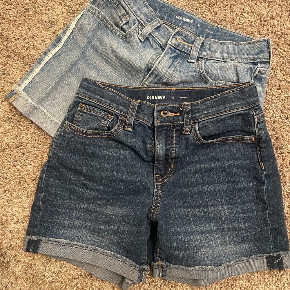 Old Navy Kids Denim Shorts - Light Blue and Dark Blue